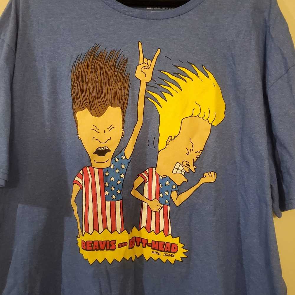 Bevis and Butthead Blue Tshirt size 3 xl - image 2