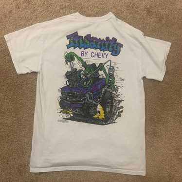 Vintage 2014 Rat Fink Insanity by Chevy T-Shirt s… - image 1
