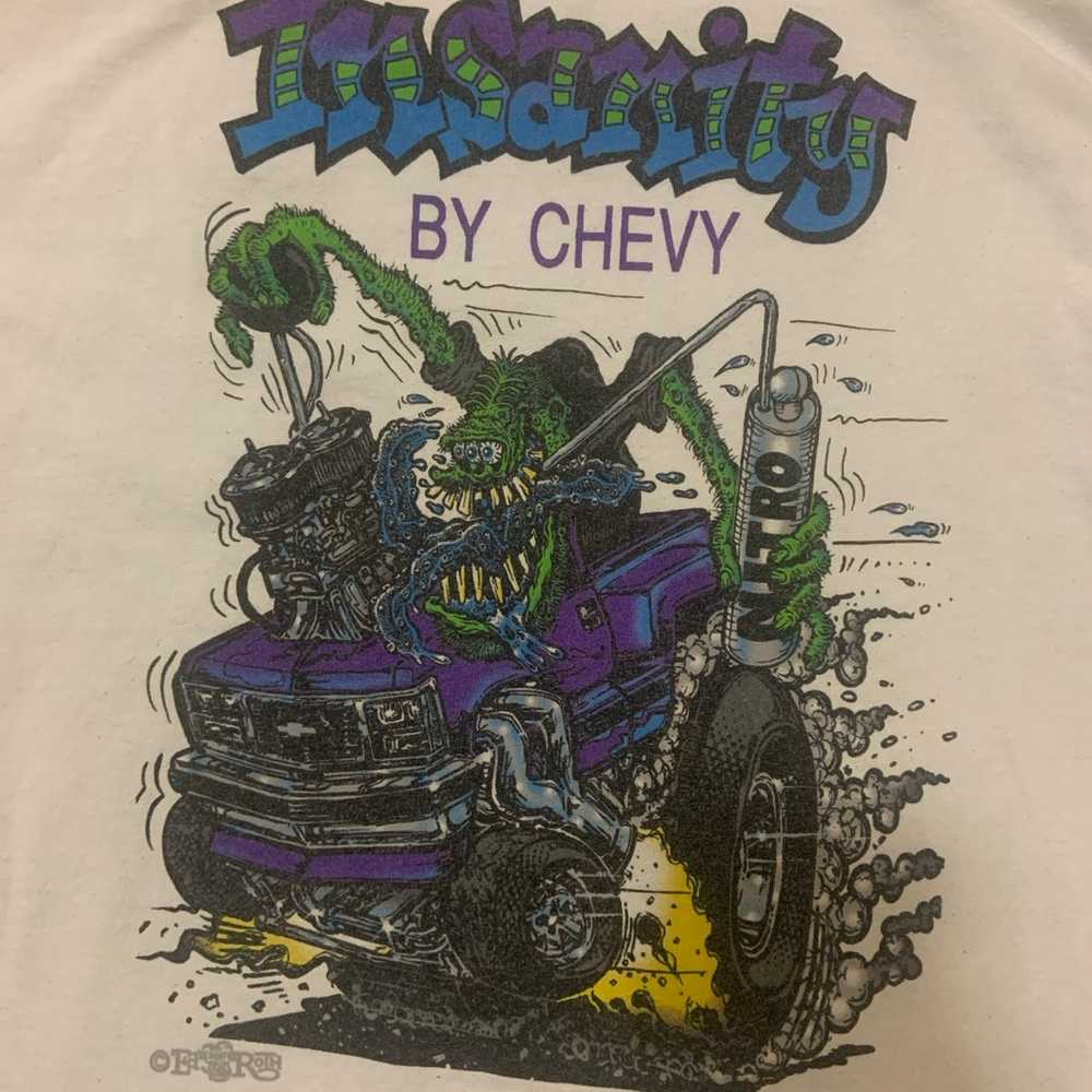 Vintage 2014 Rat Fink Insanity by Chevy T-Shirt s… - image 2
