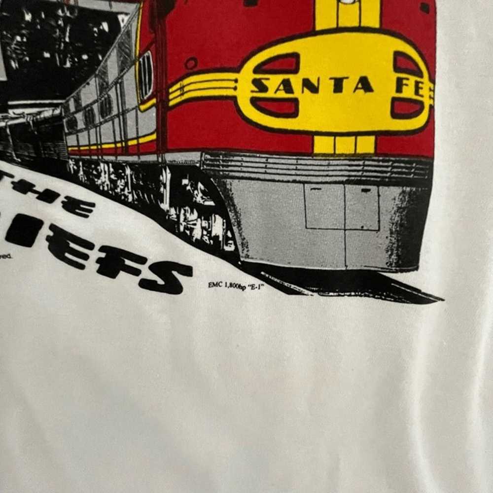 Vintage Gildan Mens White Trains Santa Fe Railroa… - image 4