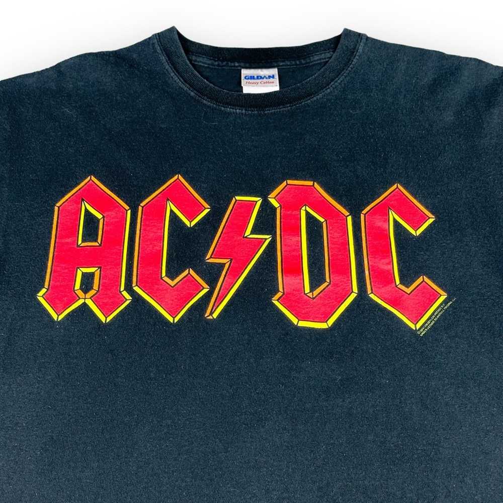 Vintage AC/DC Shirt Adult MEDIUM Black Y2K Band R… - image 2