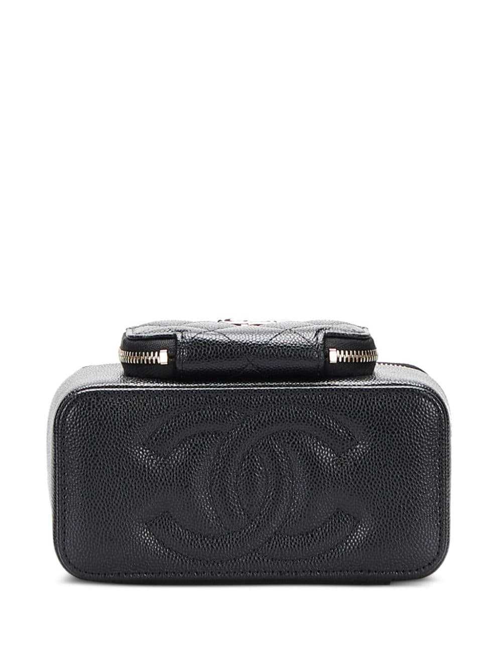 CHANEL Pre-Owned CC logo pouch vanity two-way han… - image 4