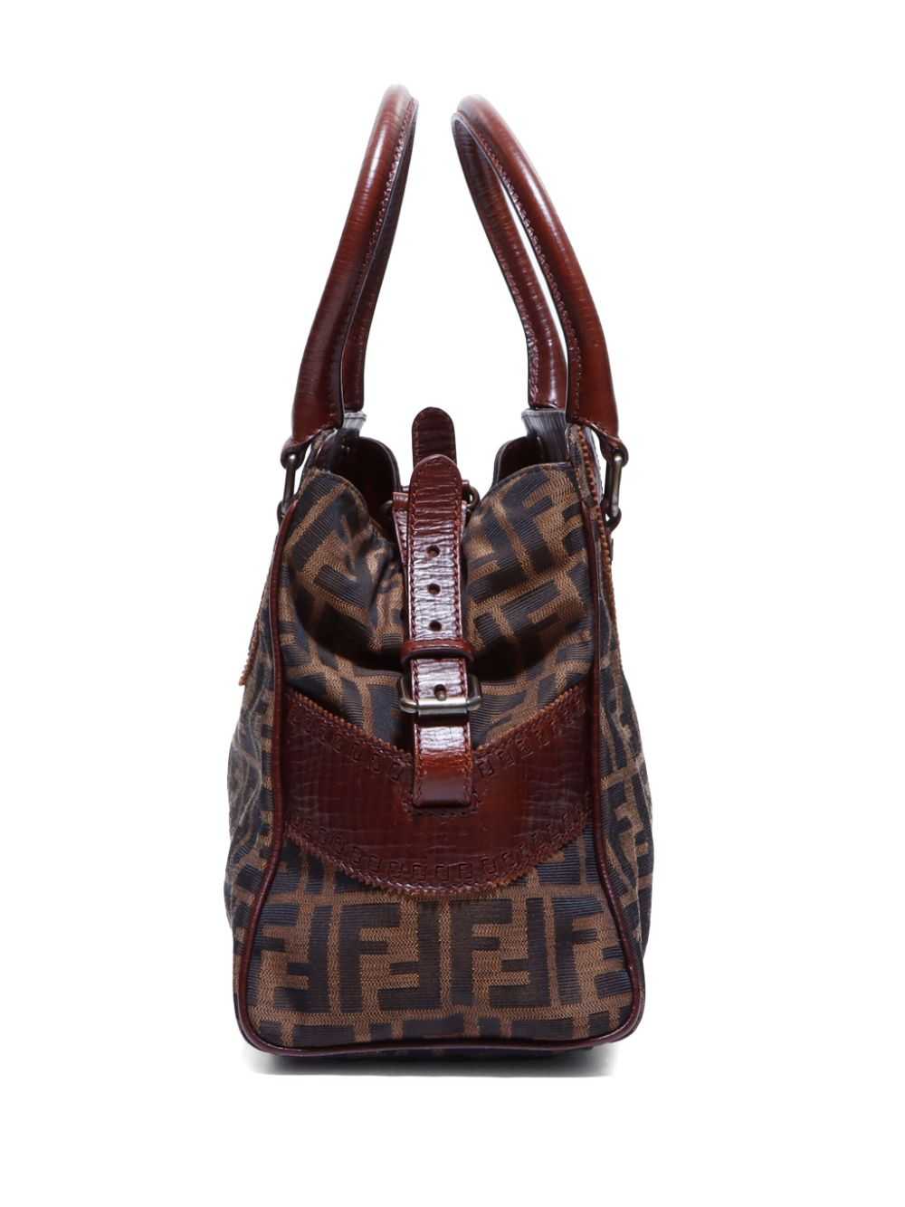 Fendi Pre-Owned Zucca-jacquard canvas handbag - B… - image 4