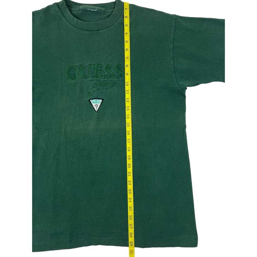 VTG Guess Jeans Men Green Crewneck Short Sleeve T… - image 2