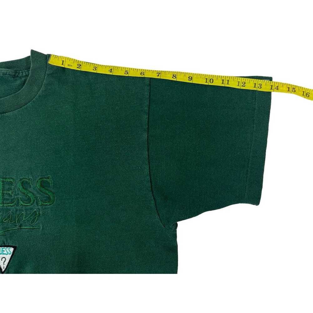 VTG Guess Jeans Men Green Crewneck Short Sleeve T… - image 4