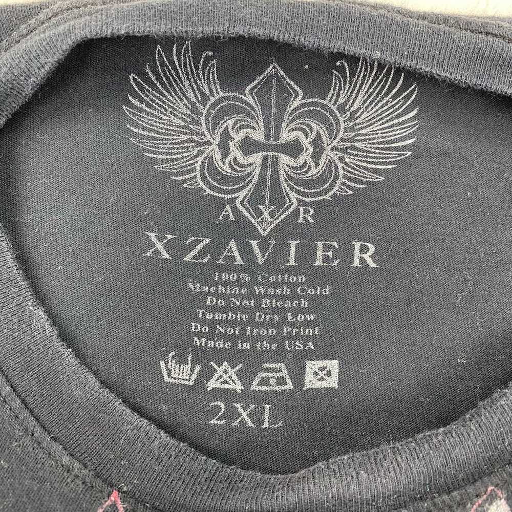 Vintage Xzavier Shirt Size 2XL Black Grim Reaper … - image 3