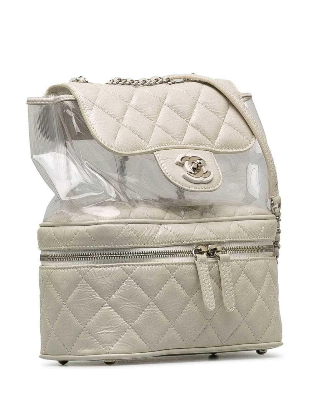 CHANEL Pre-Owned 2018 Aquarium backpack - White - image 3