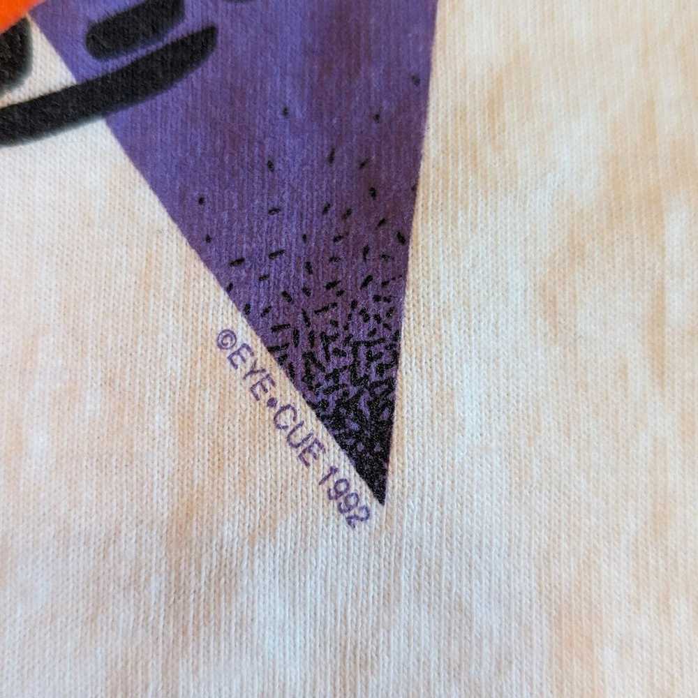 Vintage 1992 Slap This T-shirt Neon Hockey Graphi… - image 3