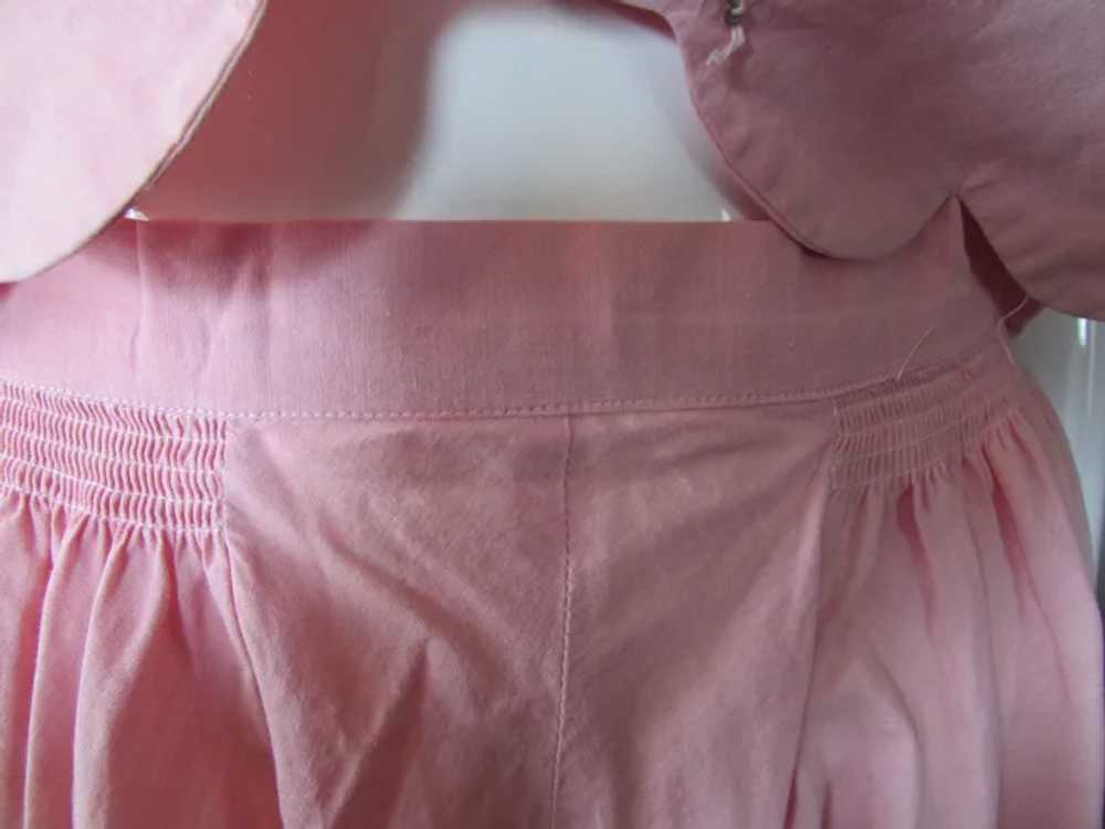 Sweet 1950 Era Two Piece Top & Skirt Pink Cotton … - image 11
