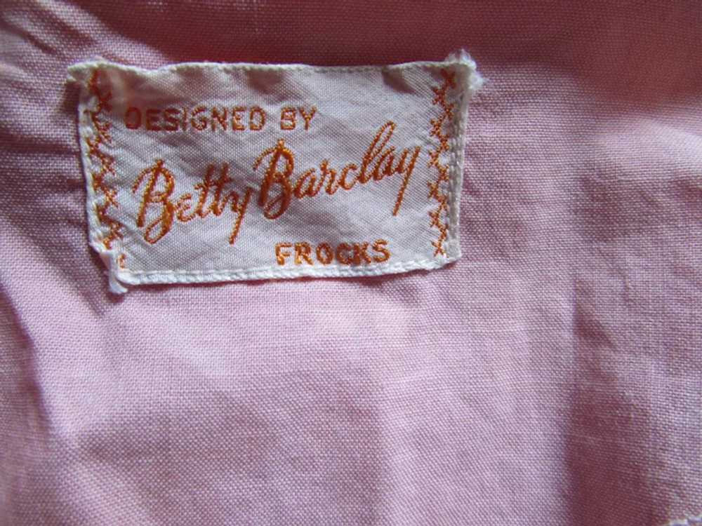 Sweet 1950 Era Two Piece Top & Skirt Pink Cotton … - image 12