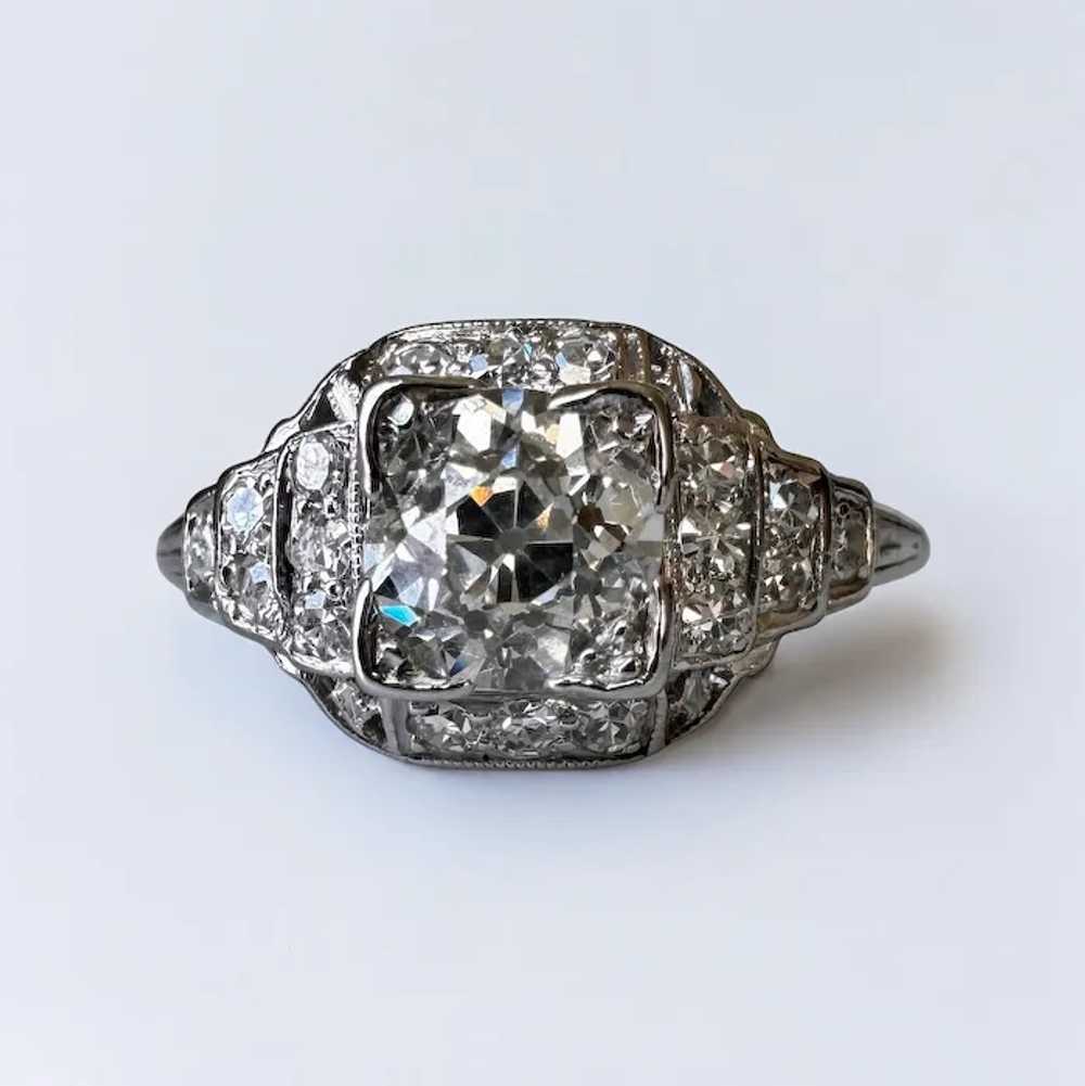 Gorgeous Art Deco Platinum 0.95Ct Solitaire Old M… - image 3