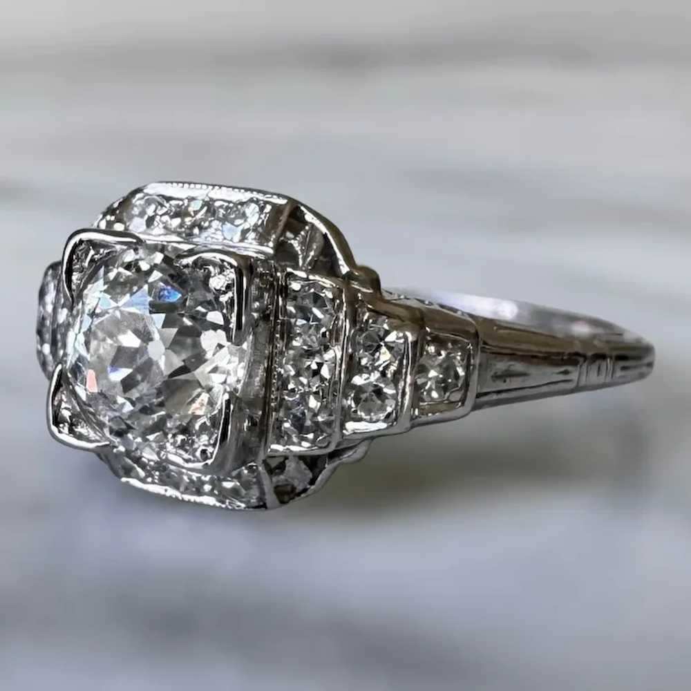 Gorgeous Art Deco Platinum 0.95Ct Solitaire Old M… - image 4