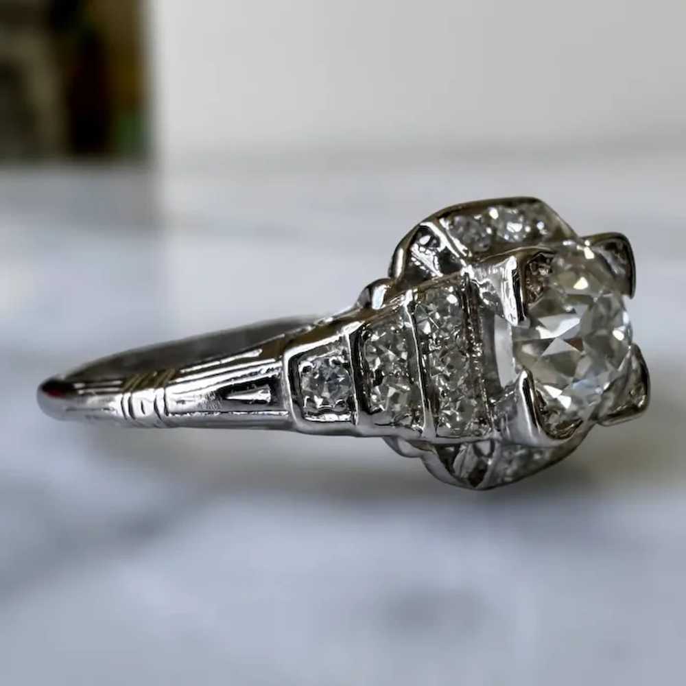 Gorgeous Art Deco Platinum 0.95Ct Solitaire Old M… - image 6