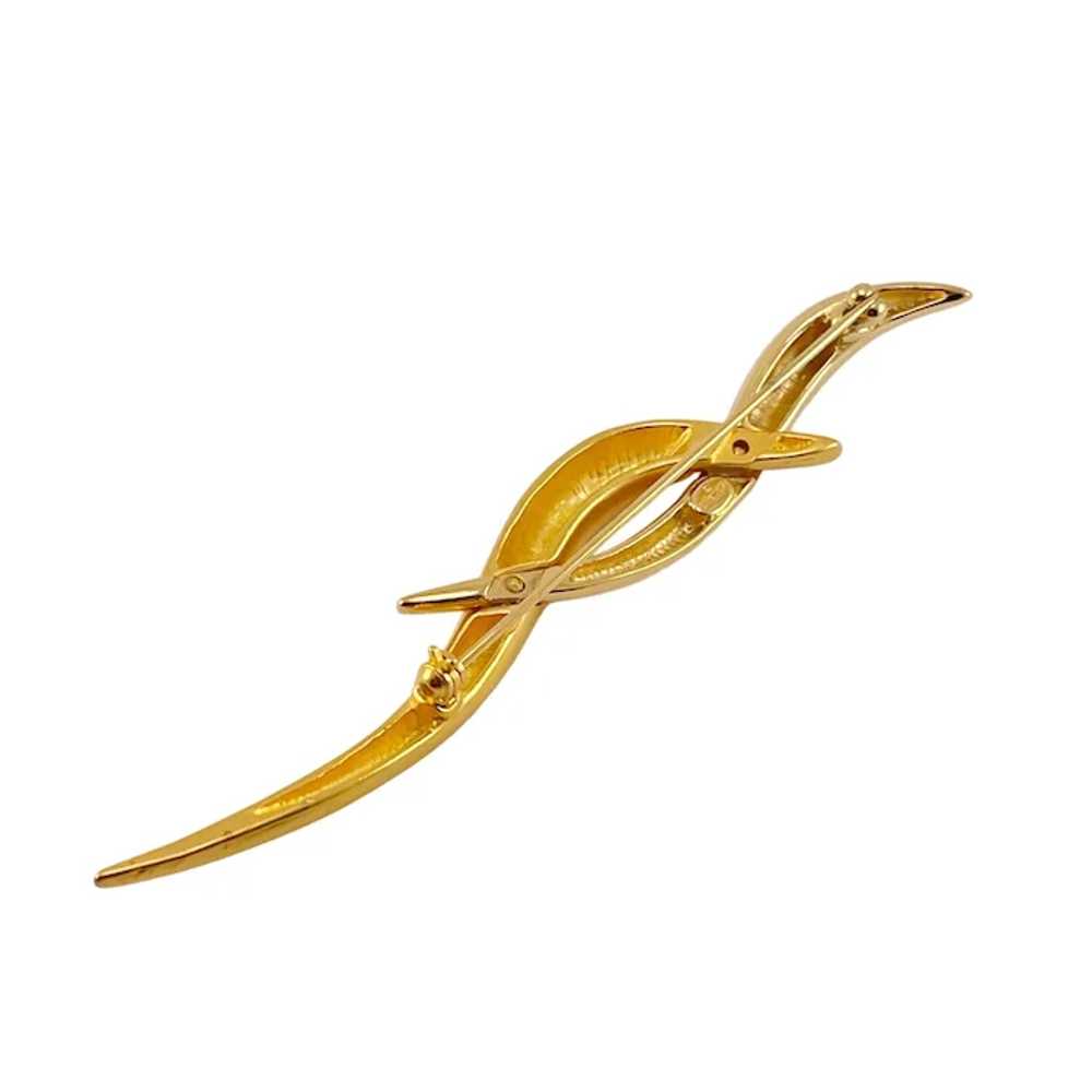 Givenchy Swirl Brooch Extra Long Matte and Brushe… - image 2