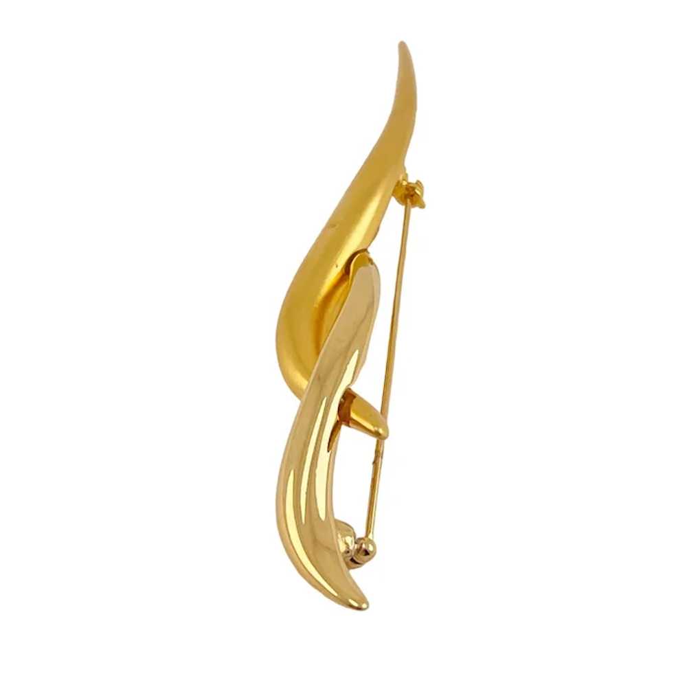 Givenchy Swirl Brooch Extra Long Matte and Brushe… - image 3