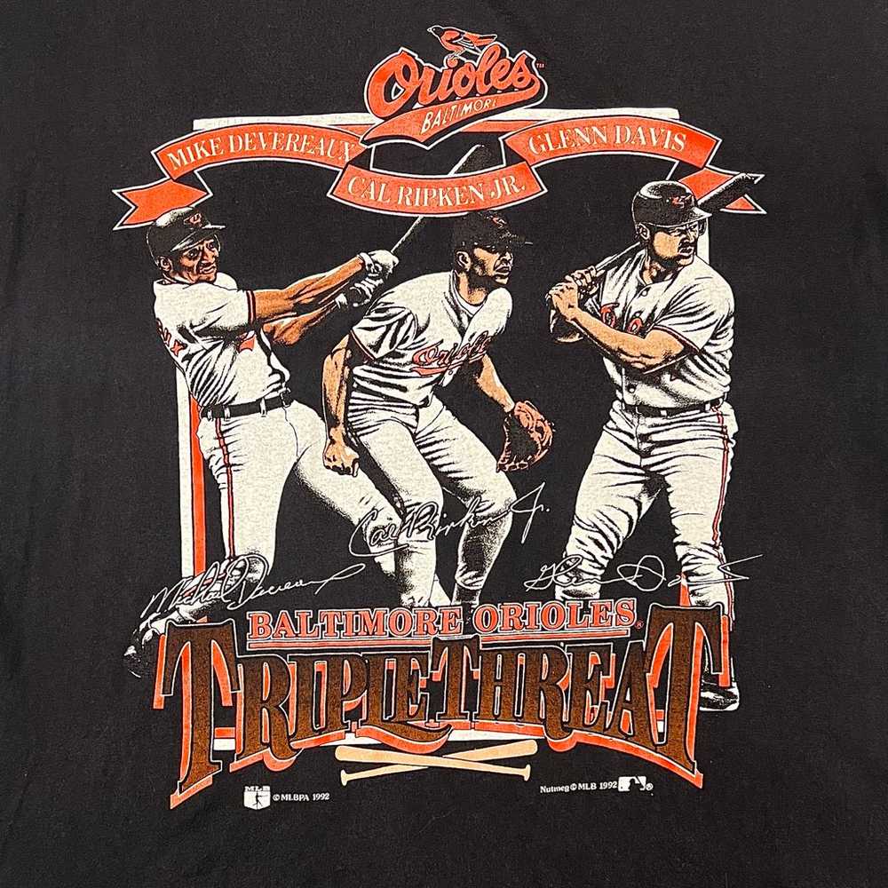 Vintage 90s Baltimore ORIOLES T-shirt - Nutmeg SI… - image 2