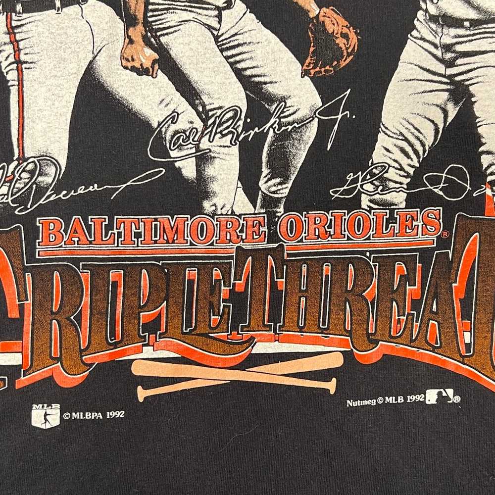 Vintage 90s Baltimore ORIOLES T-shirt - Nutmeg SI… - image 3
