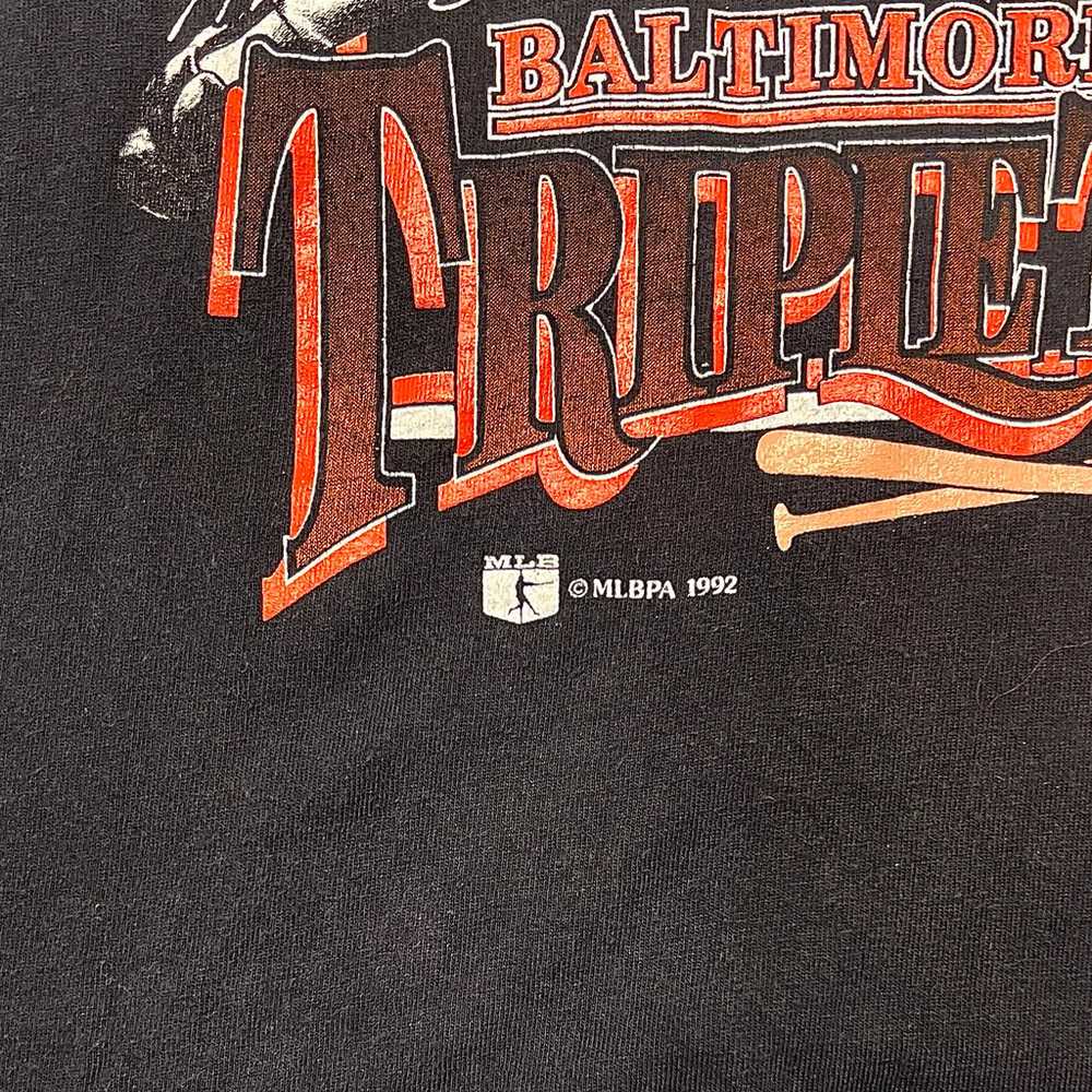 Vintage 90s Baltimore ORIOLES T-shirt - Nutmeg SI… - image 4