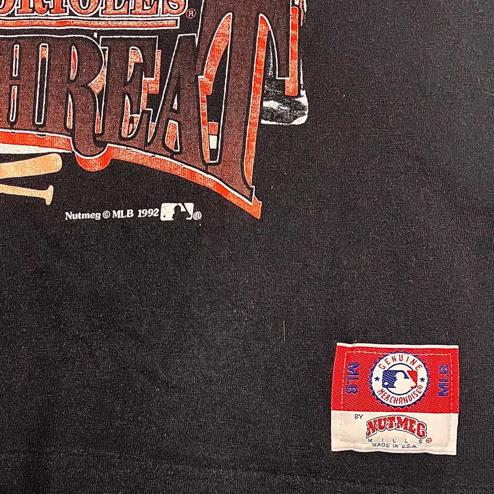 Vintage 90s Baltimore ORIOLES T-shirt - Nutmeg SI… - image 5