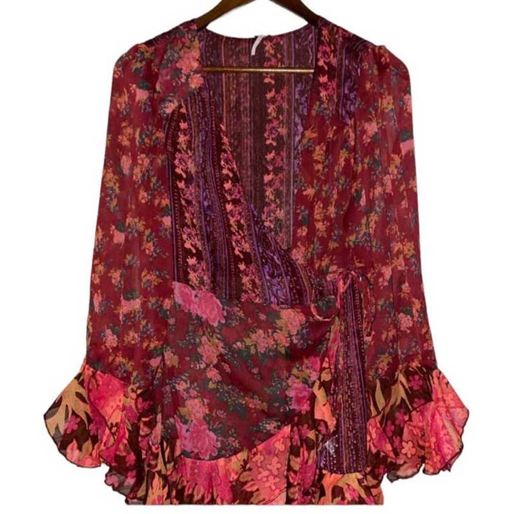NEW Free People Magic Hour Sheer Floral Wrap Tuni… - image 4