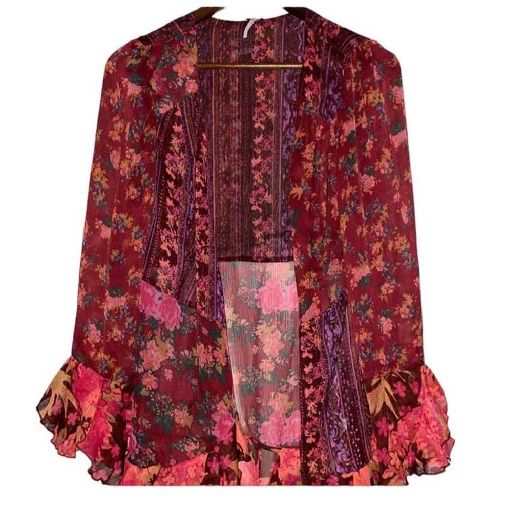 NEW Free People Magic Hour Sheer Floral Wrap Tuni… - image 5