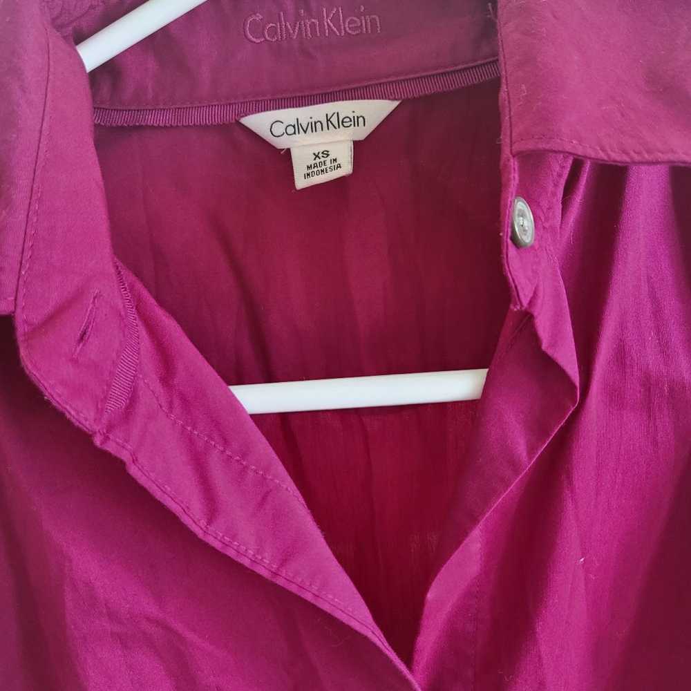 Calvin Klein, Magenta color blouse, XS, Like new - image 2