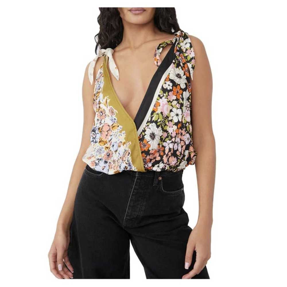 free people silky two tone scarf tank top - image 1
