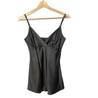 Repeat the Shirt Y2K Gray Silk Wrap Cami Tank Top… - image 1