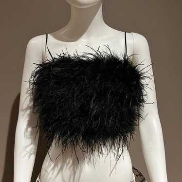 Thirty Thirty LA Black Rave Festival Feather Crop… - image 1