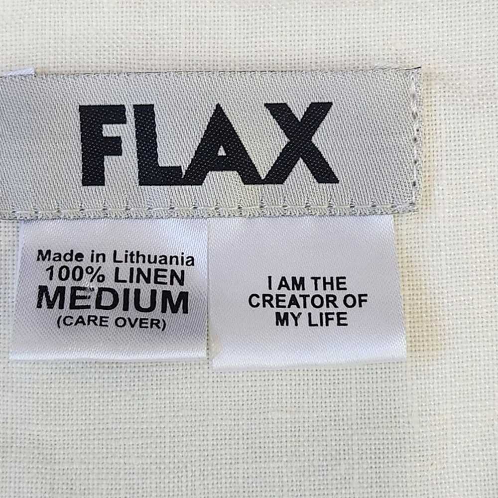 FLAX Linen Long Sleeve Button Front Shirt Womens … - image 5