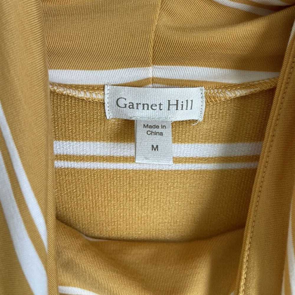Garnet Hill Golden Mustard Stripe Cowl Neck Knit … - image 2