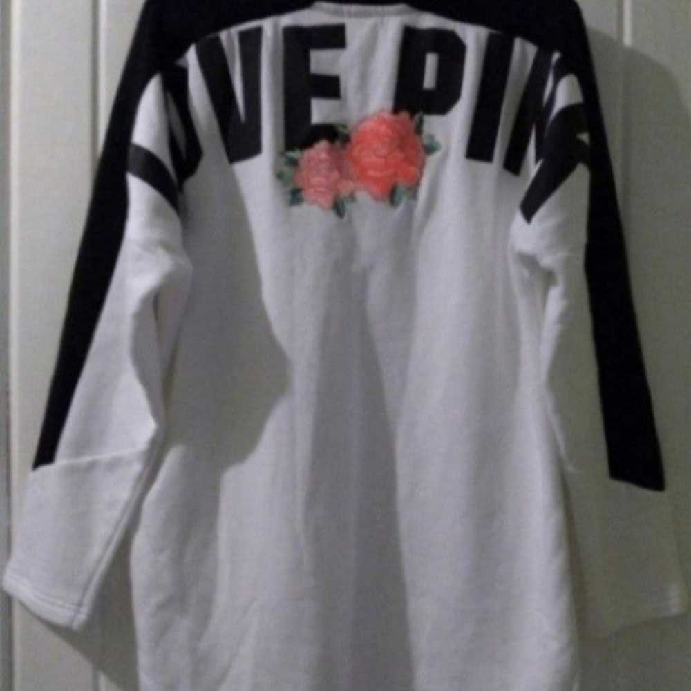 VS PINK Roses sweatshirt-medium like new - image 1