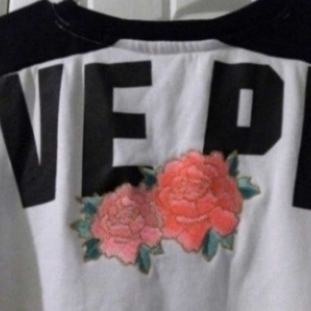 VS PINK Roses sweatshirt-medium like new - image 2