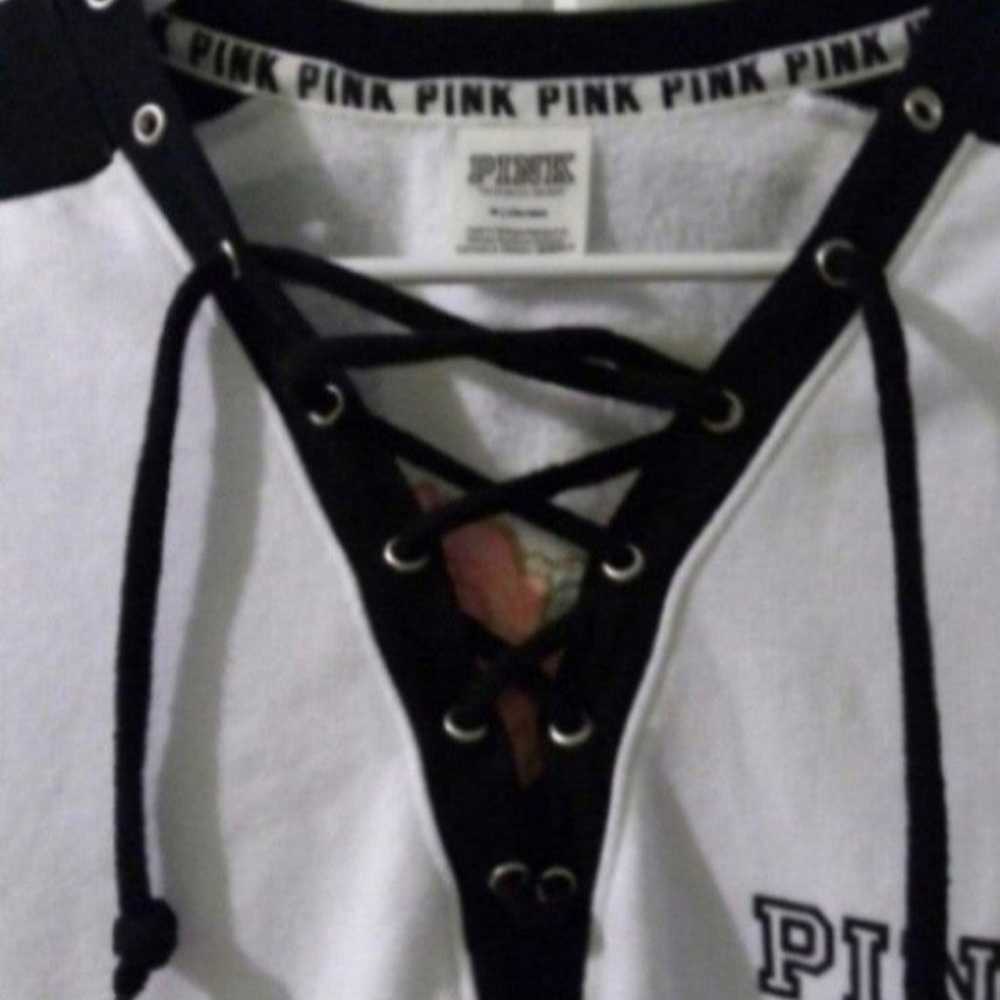 VS PINK Roses sweatshirt-medium like new - image 6