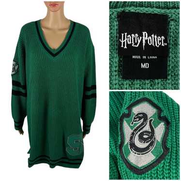 Harry Potter Slytherin Womens Medium Sweater Gree… - image 1