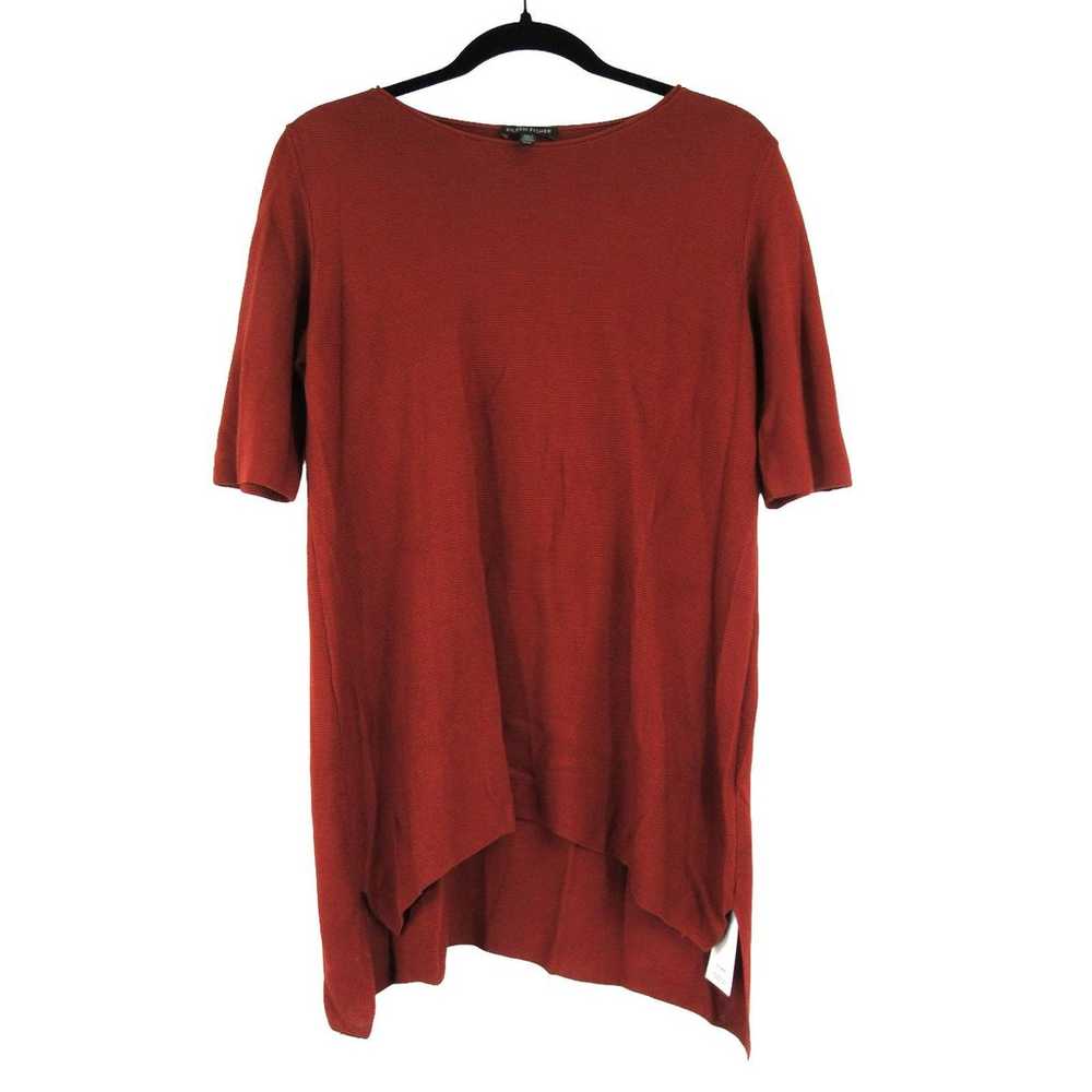 Eileen Fisher Women's High Low Links Knit Tunic S… - image 1
