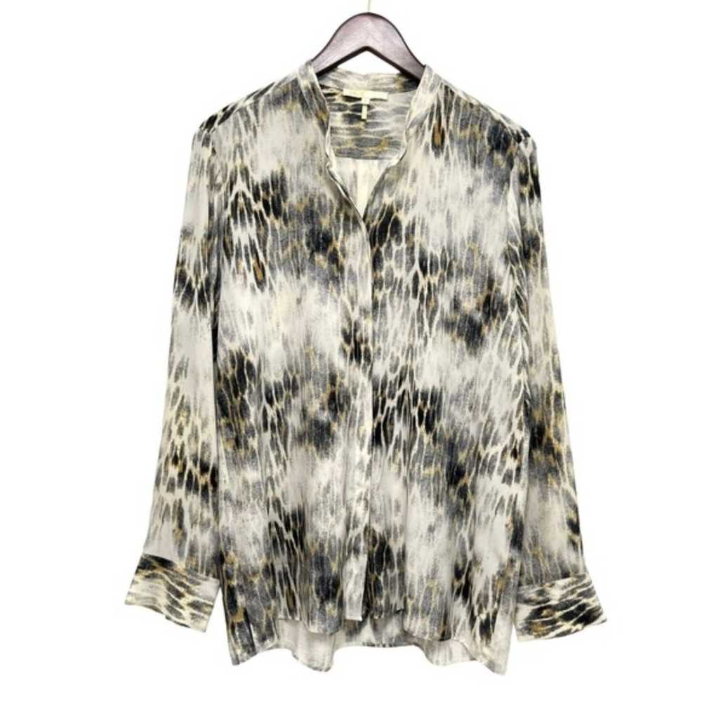 Maje Silk Long Sleeve Printed Blouse Button Down … - image 2