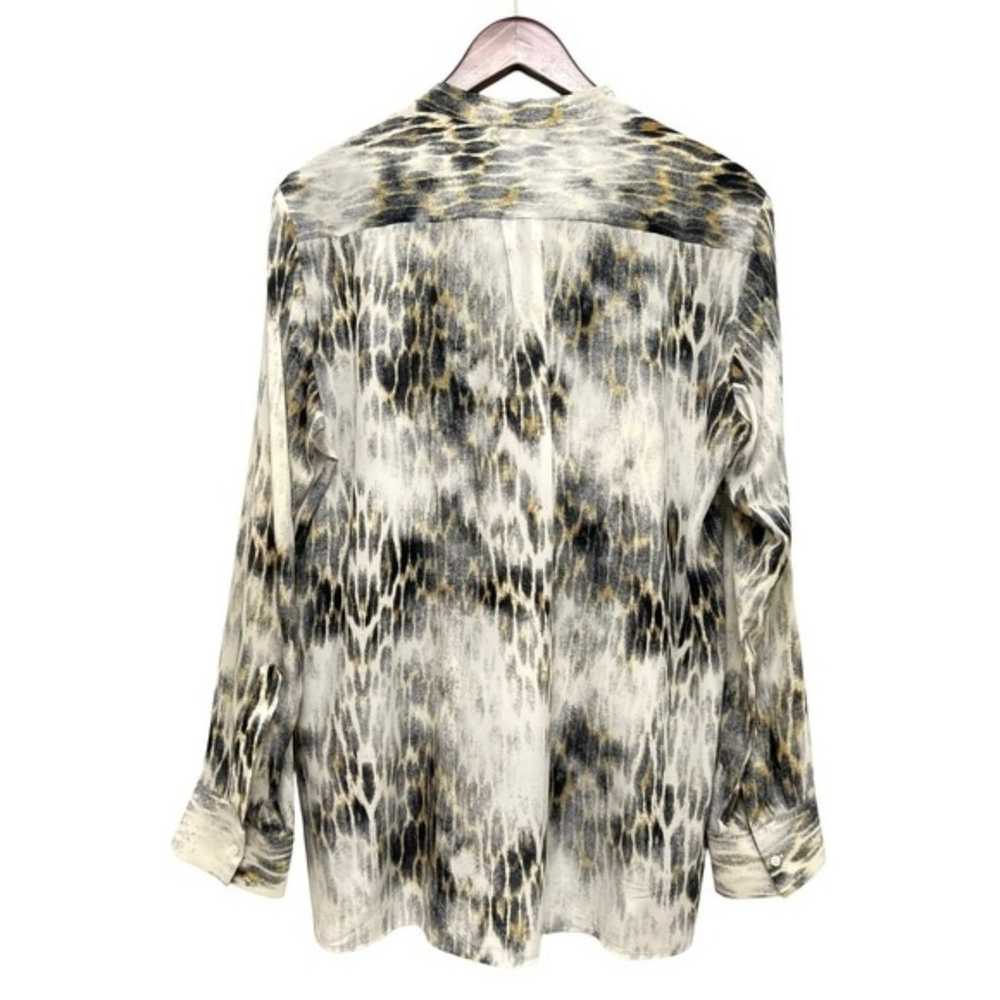 Maje Silk Long Sleeve Printed Blouse Button Down … - image 3