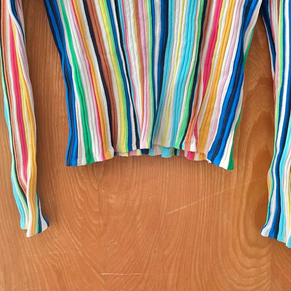 Milly vertical ribbed multicolored stretch crewne… - image 3