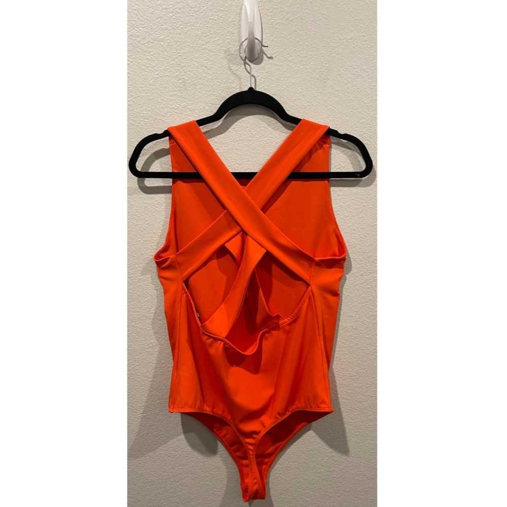 EXPRESS Red Orange Open Back Bodysuit - image 3