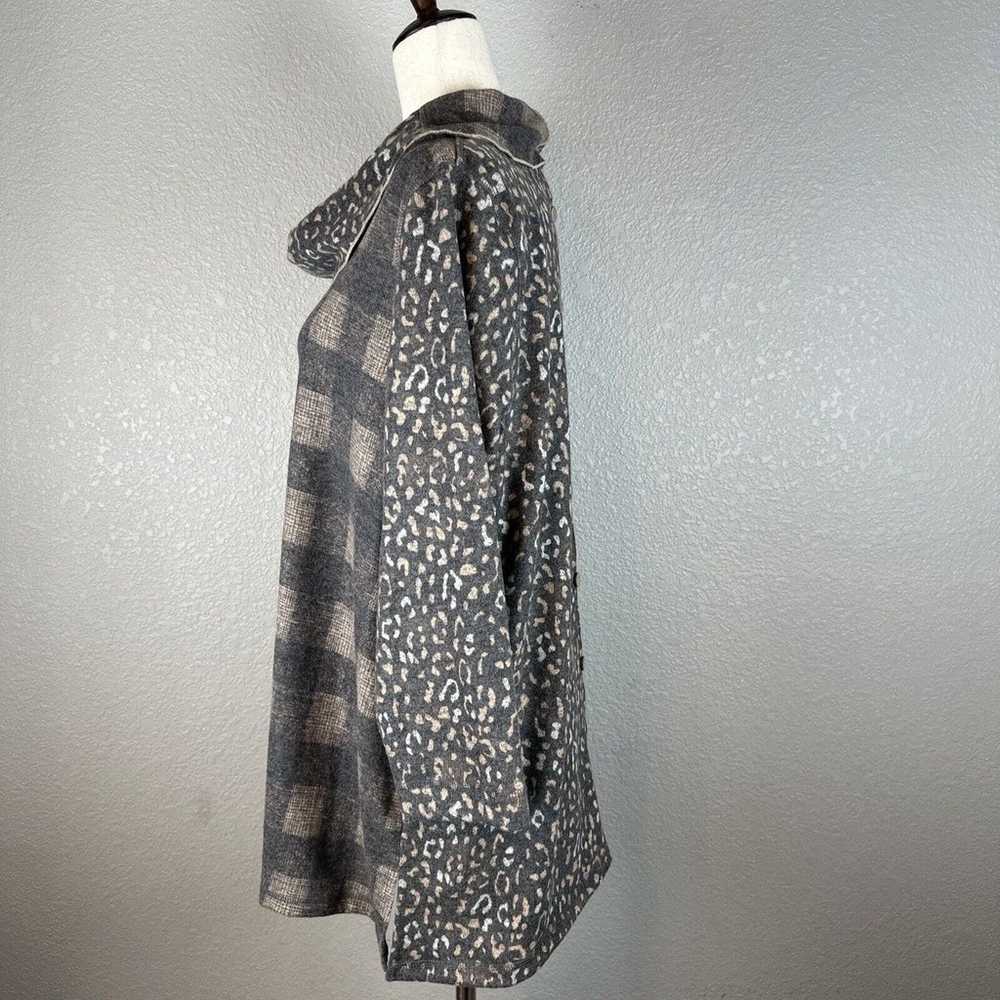Ali Miles Cowl Neck Tunic Knit Top Size Large Gra… - image 4