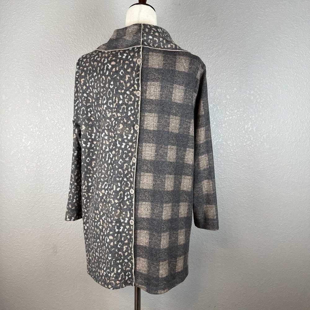 Ali Miles Cowl Neck Tunic Knit Top Size Large Gra… - image 5