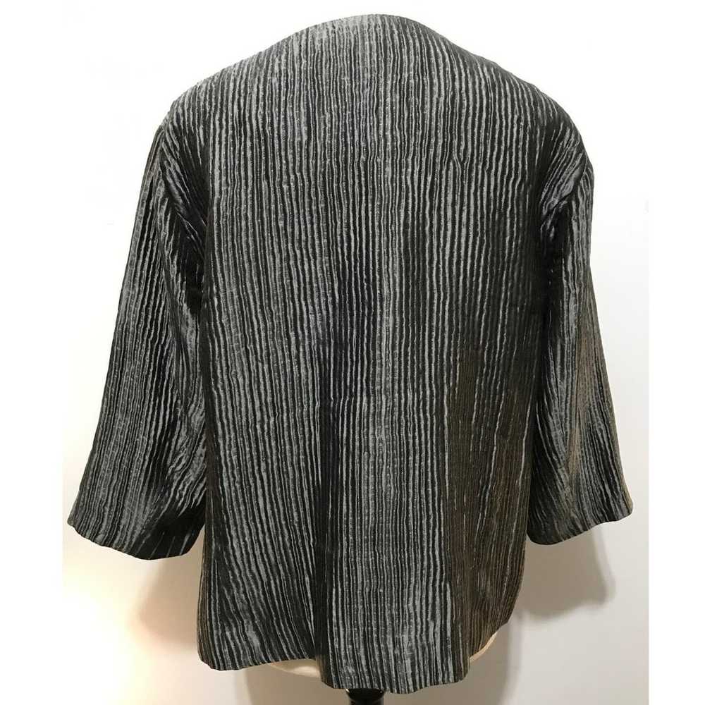 Eileen Fisher Size Large Grey Silk Blazer Jacket … - image 3