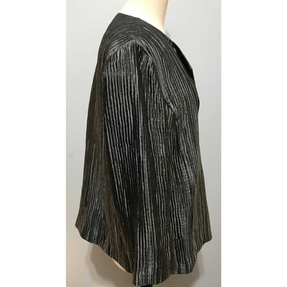 Eileen Fisher Size Large Grey Silk Blazer Jacket … - image 4