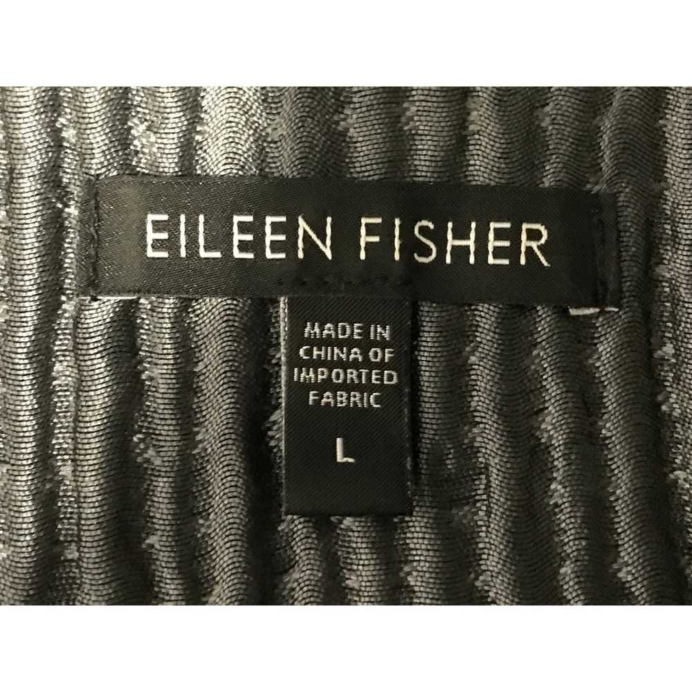 Eileen Fisher Size Large Grey Silk Blazer Jacket … - image 8