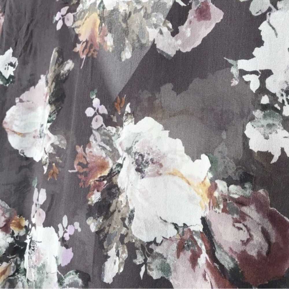 JOIE Aceline Floral Silk Sheer Blouse Top XL - image 5