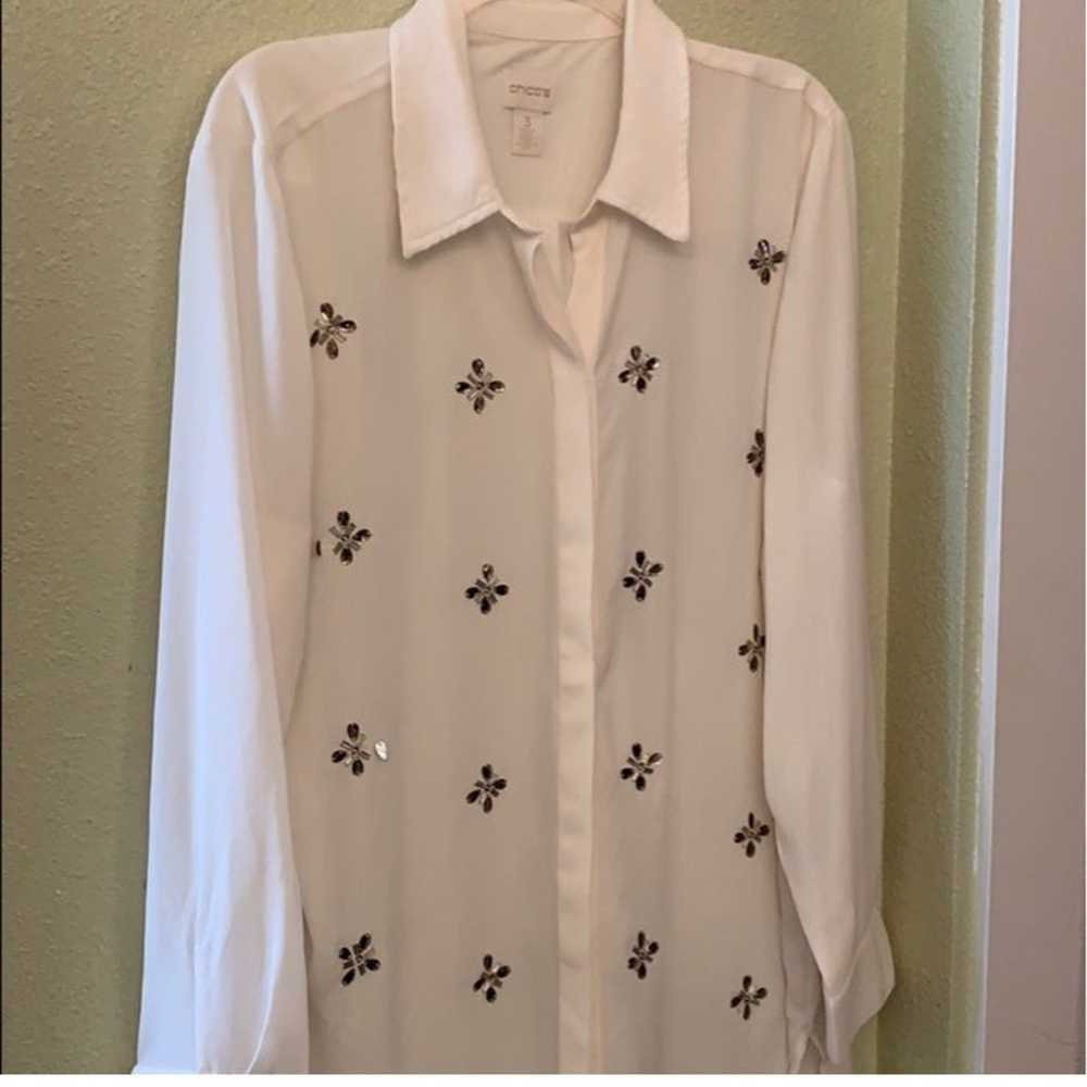 Chico’s button down blouse size 3 - image 3