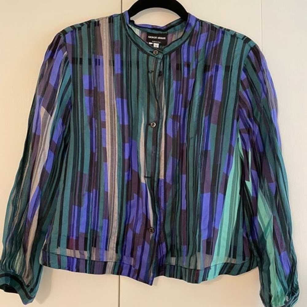 GIORGIO ARMANI VINTAGE SHEAR BLOUSE - image 1