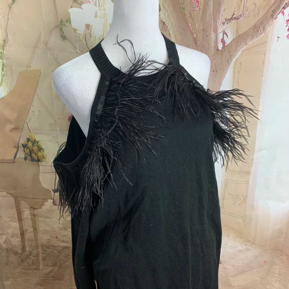 NEW Eloquii Cold Shoulder Sweater with Feather Tr… - image 7