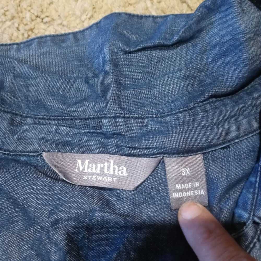 Women's Martha Stewart plus size denim Shirt 3XL - image 2